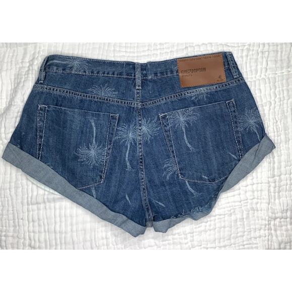 One Teaspoon Women's Malibu Blue Bandits Low Waist Denim Shorts Size 31 - Picture 7 of 14